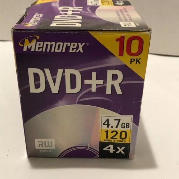 Memorex DVD+R 4.7 GB 120 Minute 4X RW, 6 pc, Sealed Discs + Cases - Picture 9 of 10